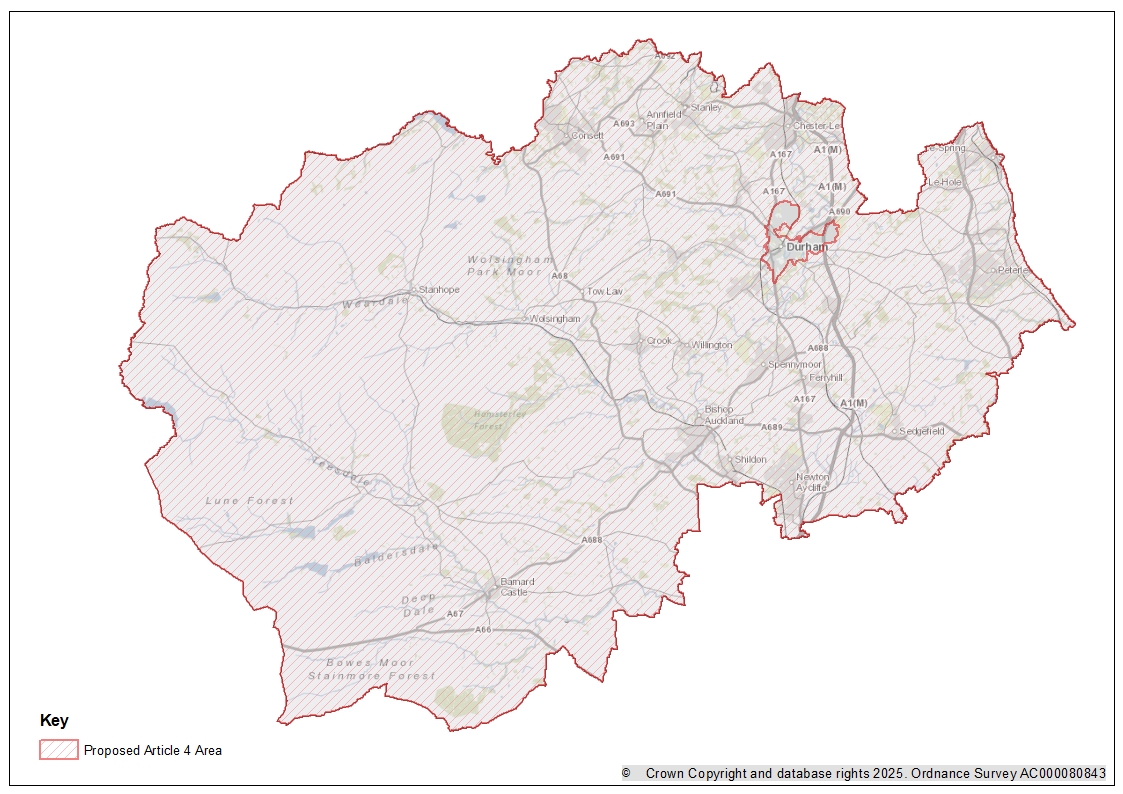 Map showing area cover by proposed Article 4