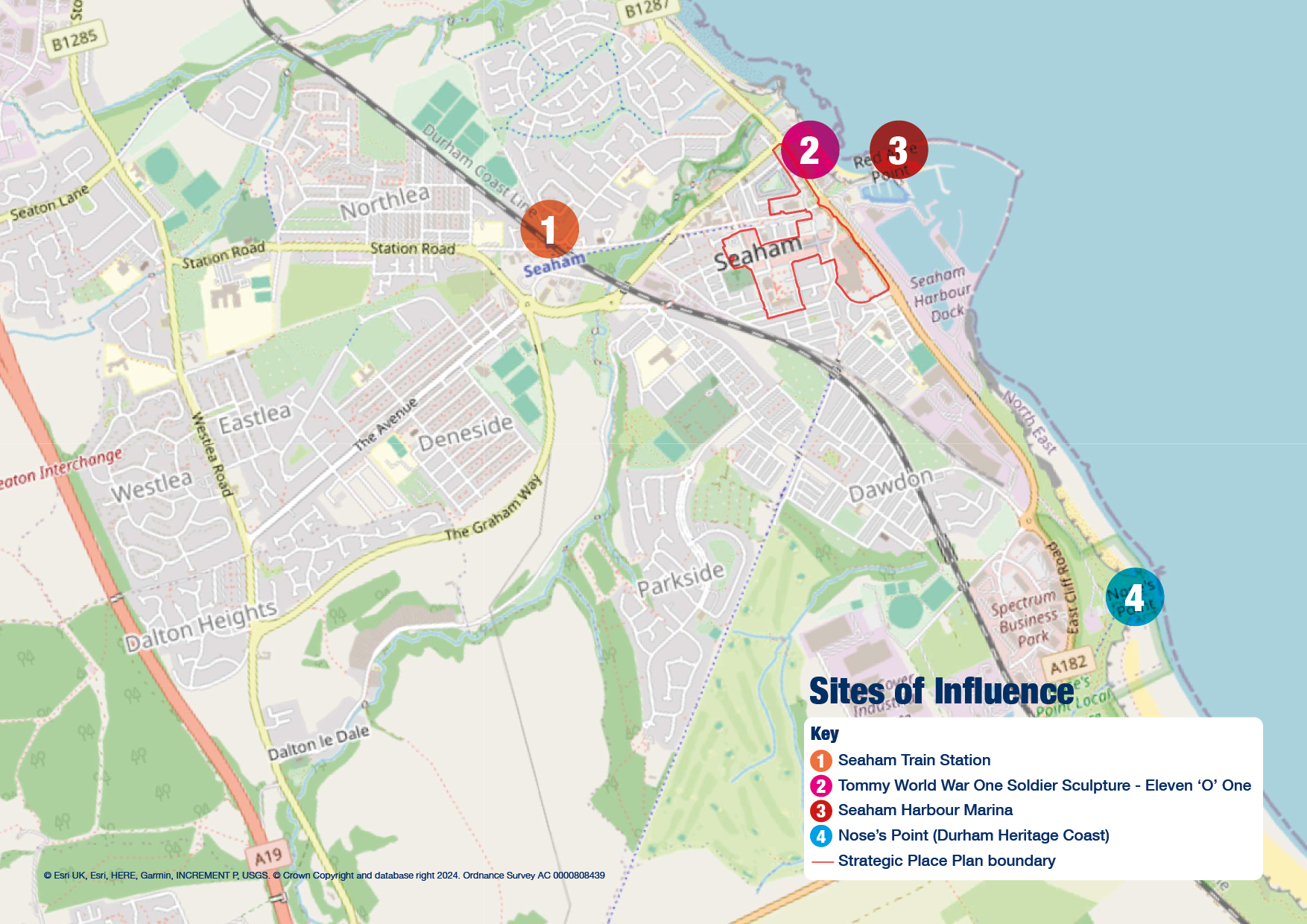 Boundary map of Seaham Strategic Place Plan