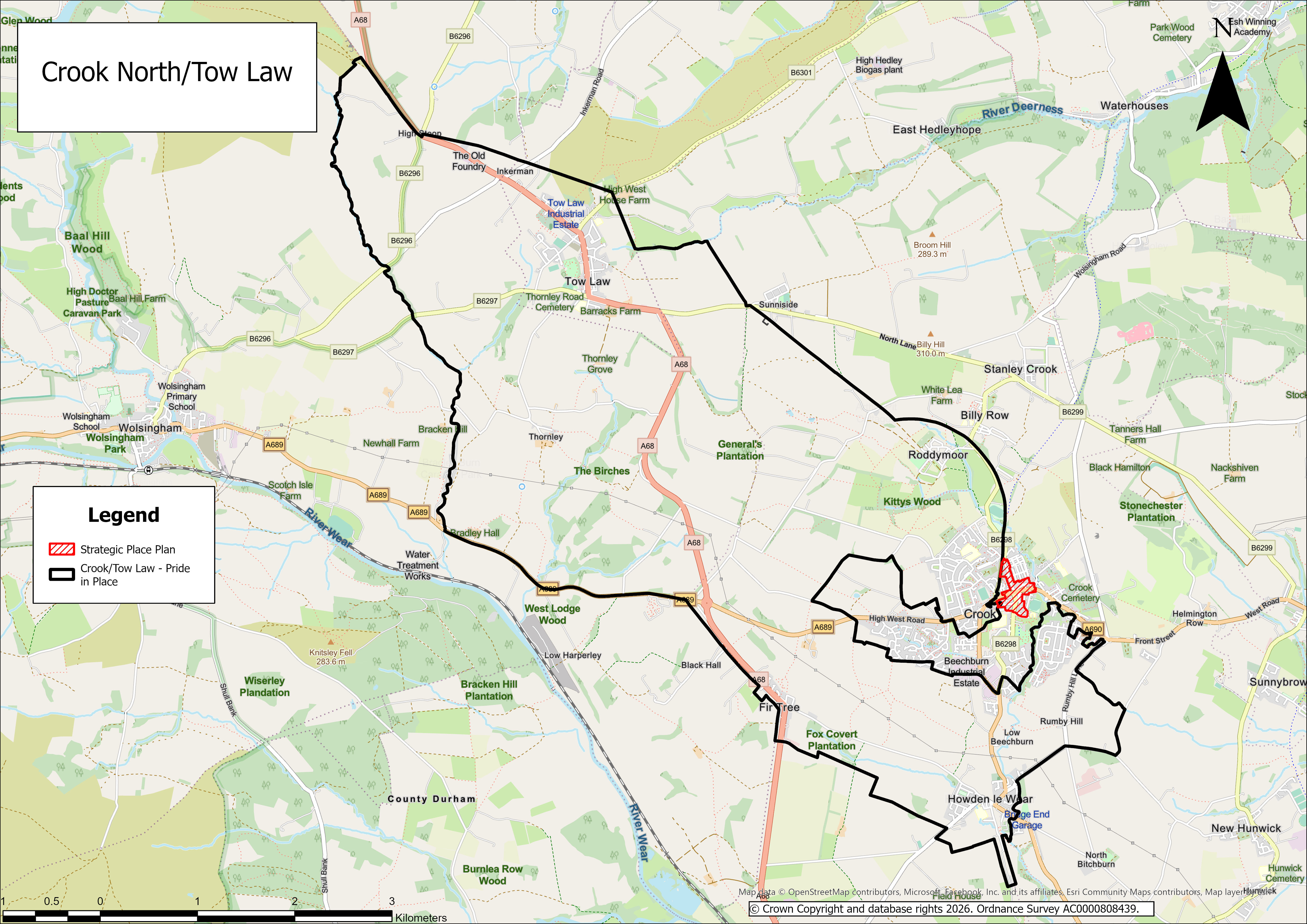 Map showing boundary of Pride in Place area