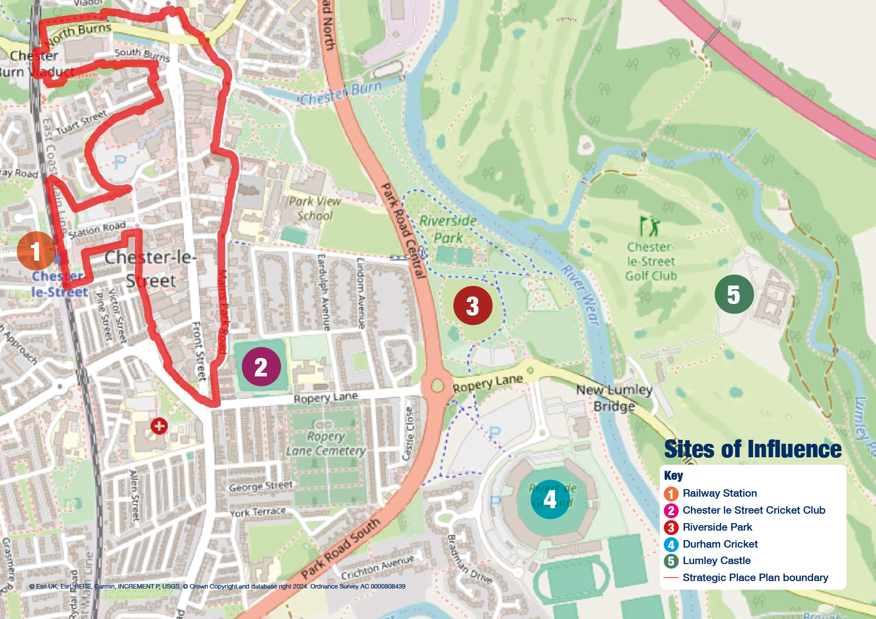 Boundary map of the proposed HSRA scheme in Chester-le-Street