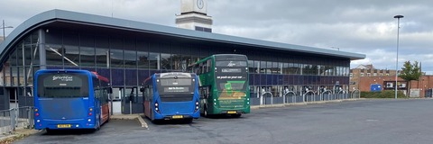 Image of the bus station in Stanley