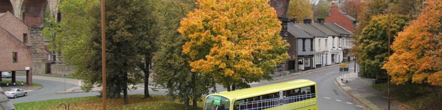 A bus in Durham City