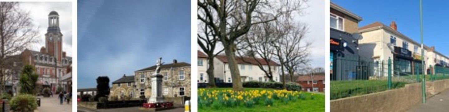 Photos of locations in each of the four neighbourhoods