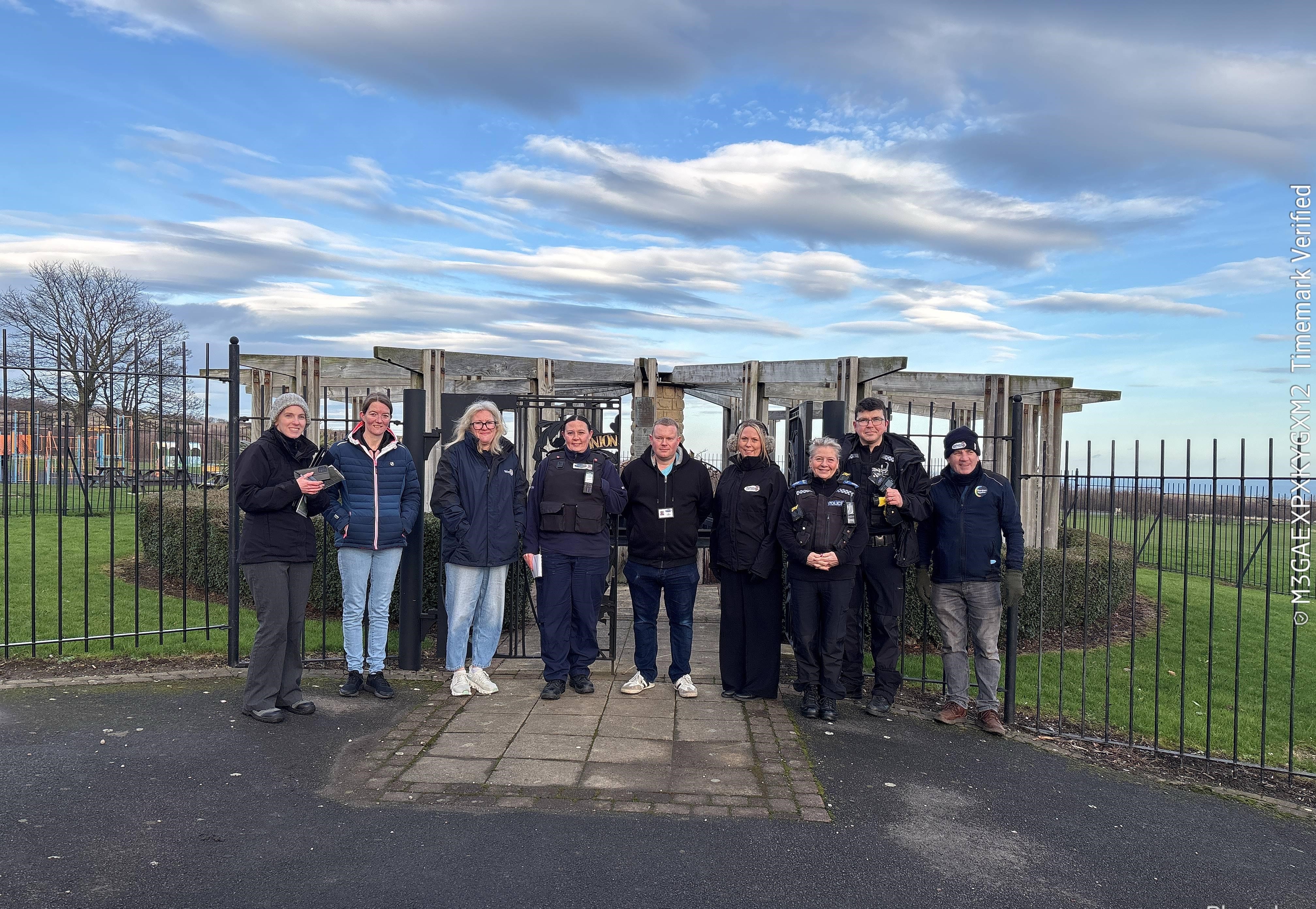 The Community Action Team and partners at an Easington Colliery walkabout